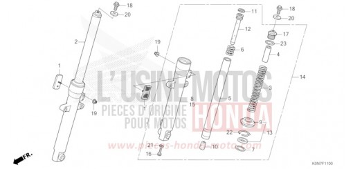 GABEL, VORNE CBF125MM de 2021